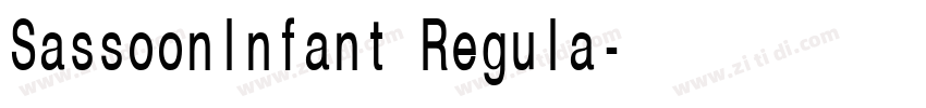 Sassoonlnfant Regula字体转换